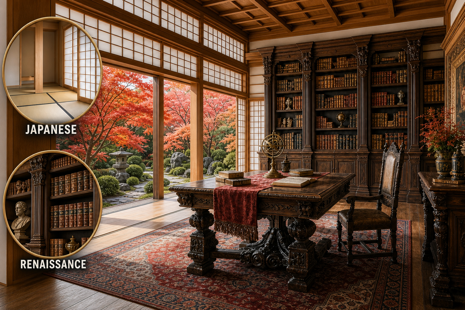 japanese renaissance library