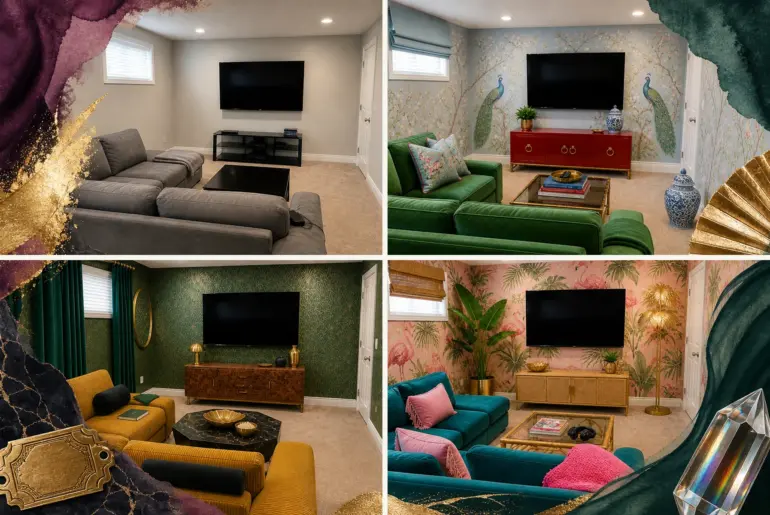 7 Maximalist Glam Looks for Your Home Theater Space