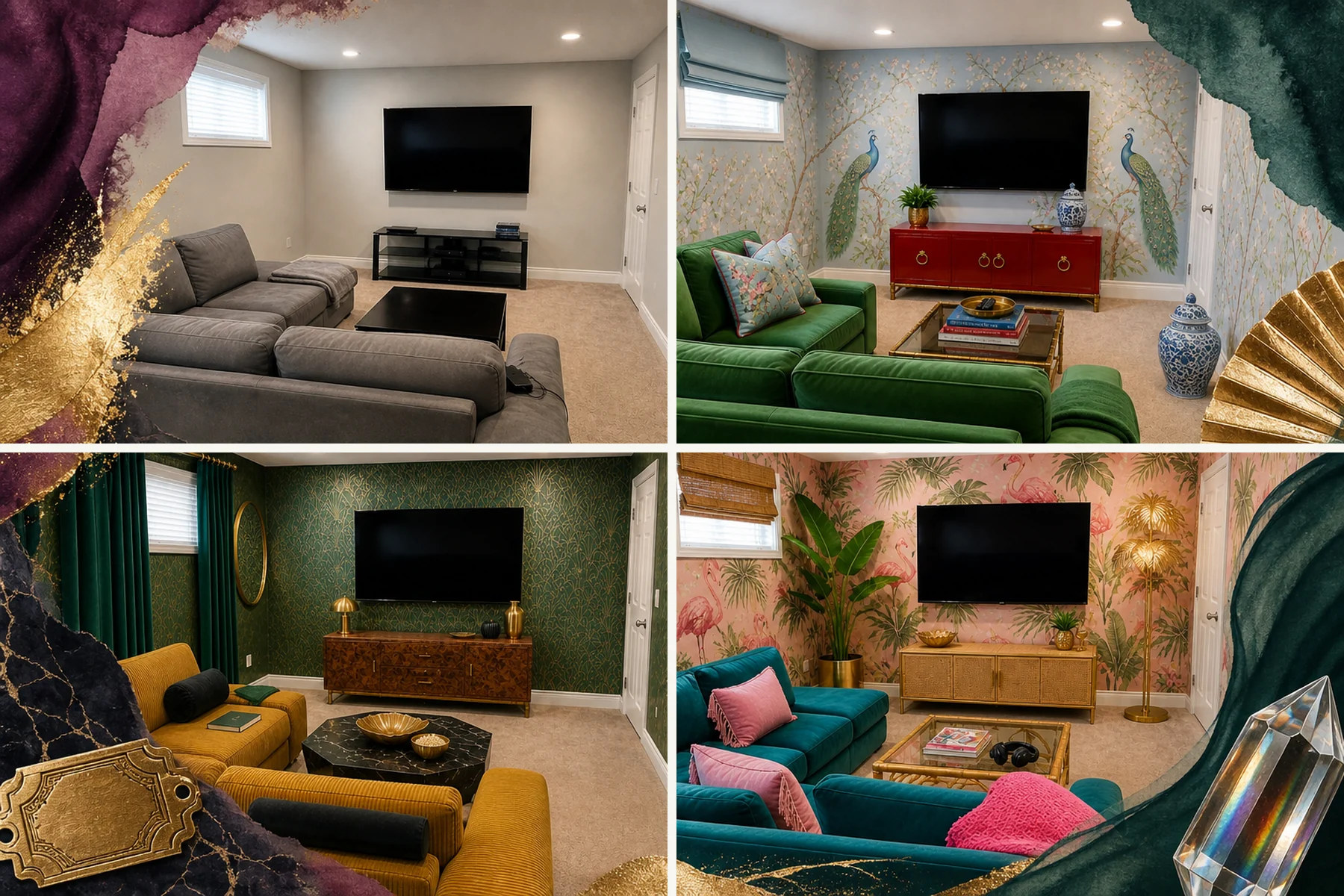 7 Maximalist Glam Looks for Your Home Theater Space