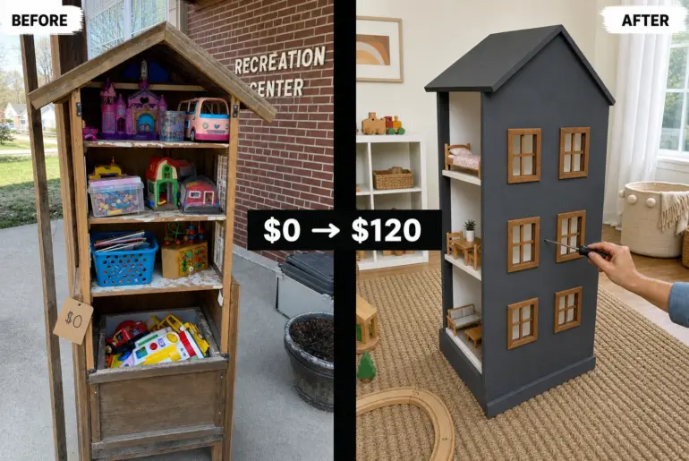 dollhouse chalk paint makeover