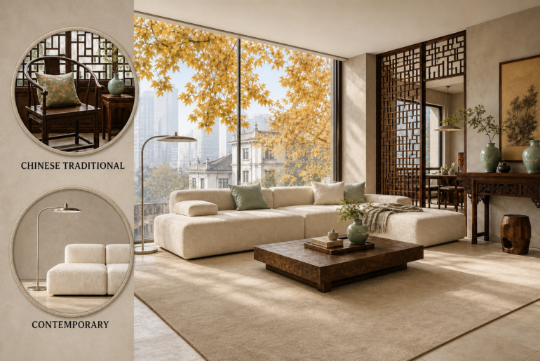 chinese contemporary living room