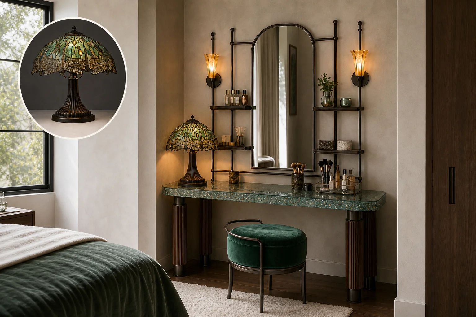 bedroom vanity nook