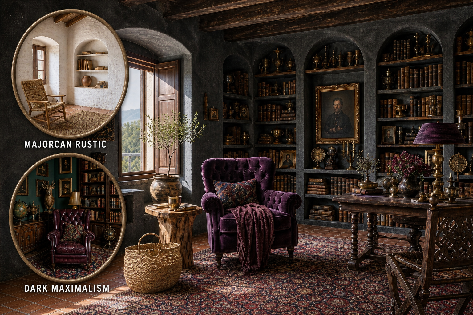 majorcan dark maximalist library