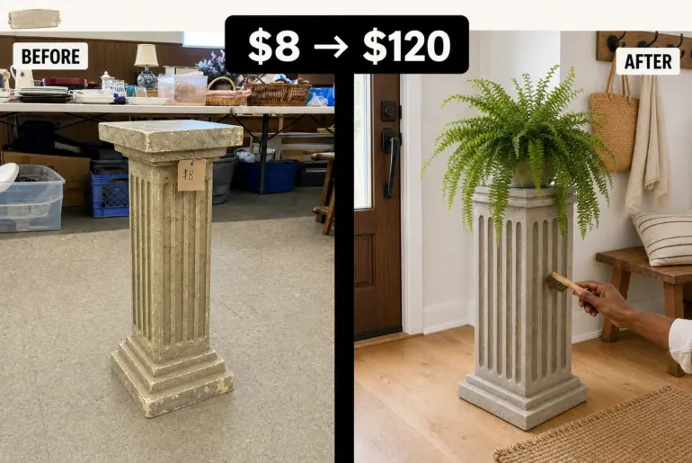pedestal stand chalk paint