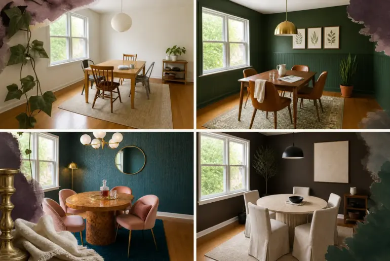 8 Moody Color Themes For A Small Dining Room