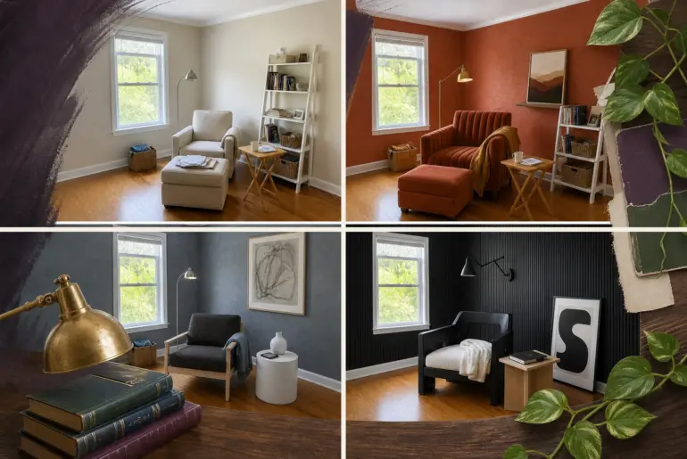 Choose One Of 8 Moody Reading Room Color Themes