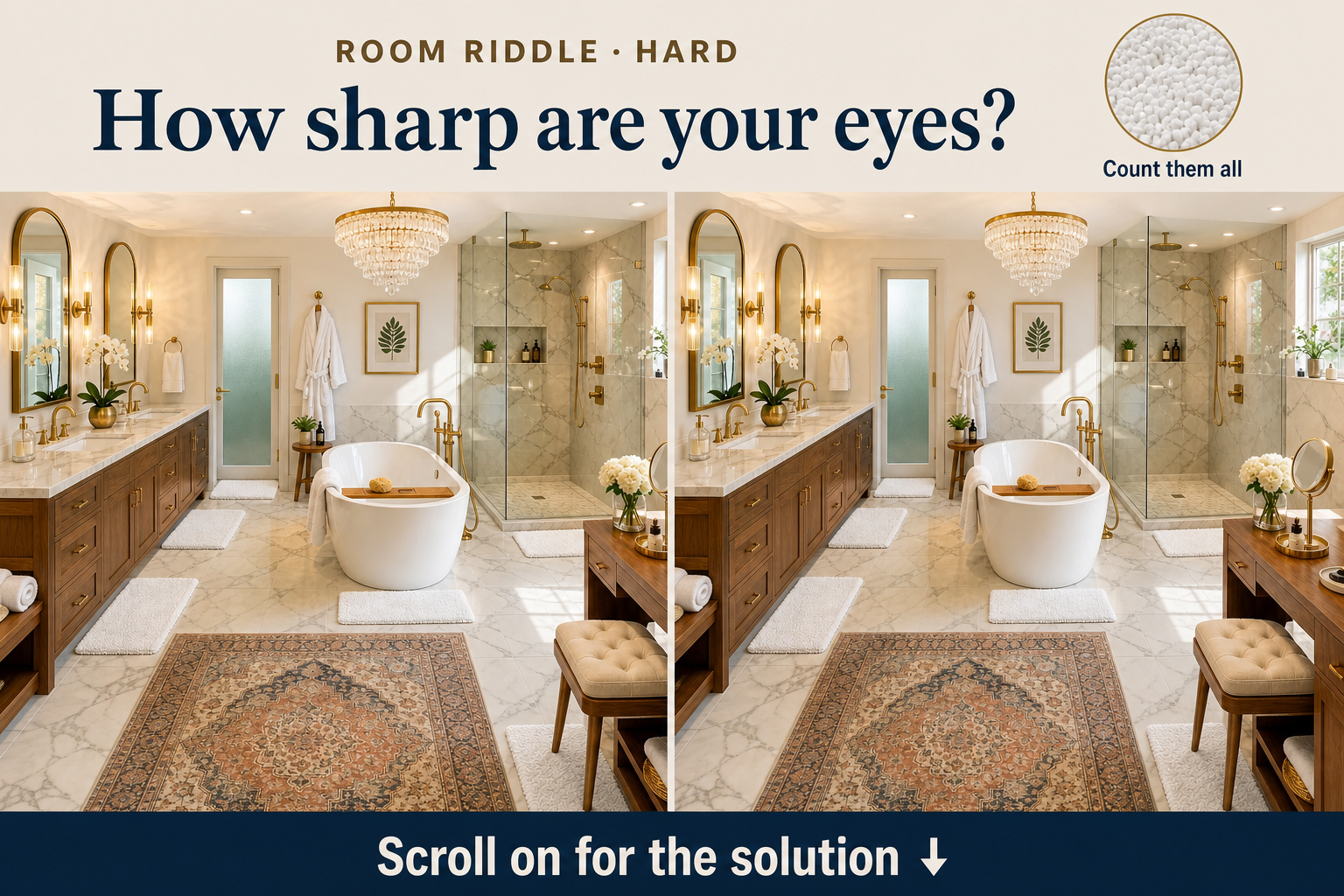 elegant master bathroom