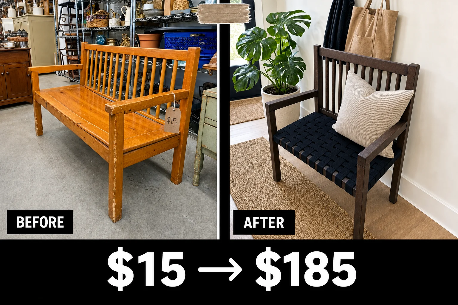 entryway bench oil finish