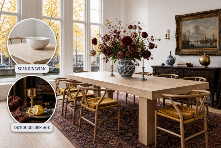 scandinavian dutch baroque dining room
