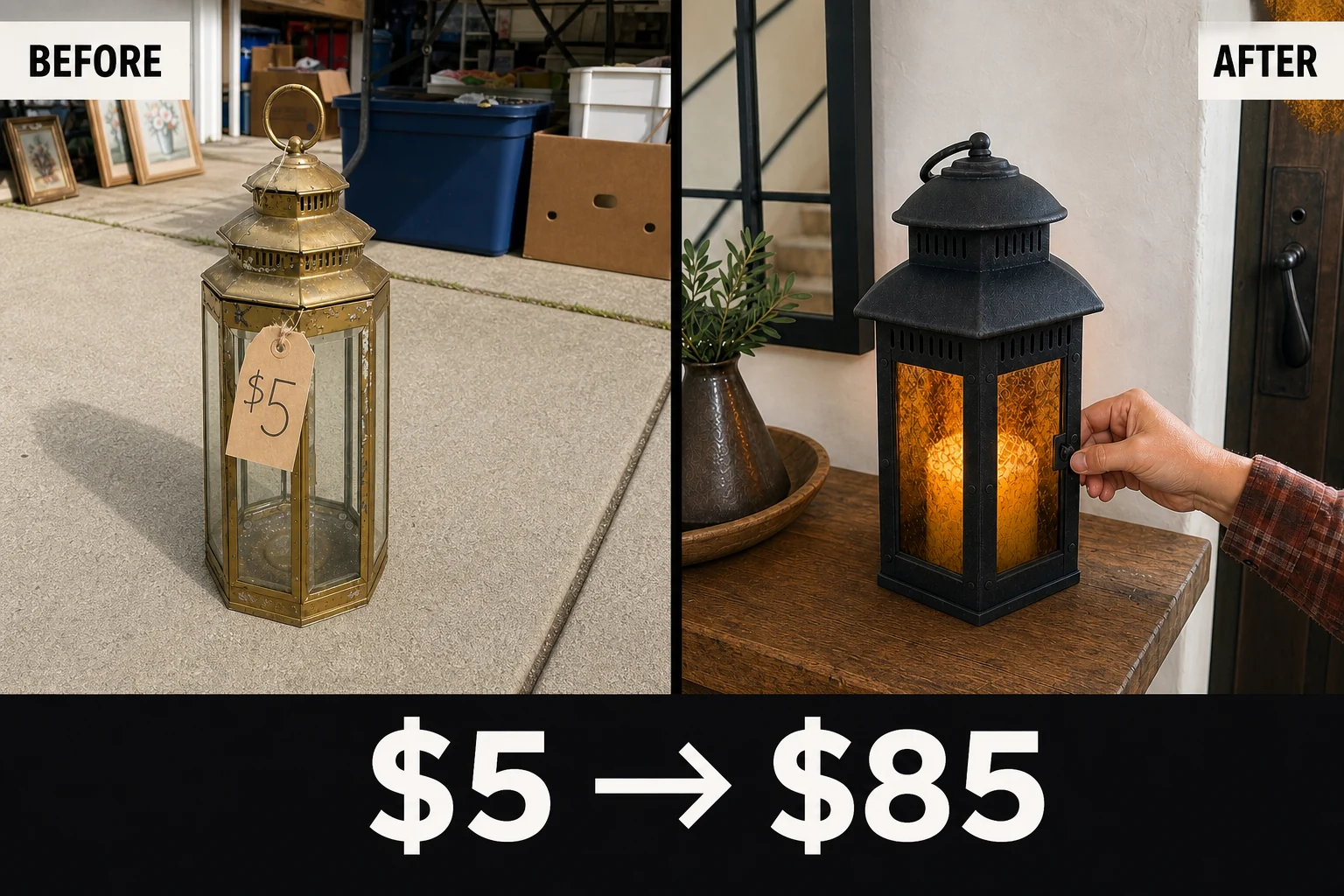 candle lantern spanish mission flip