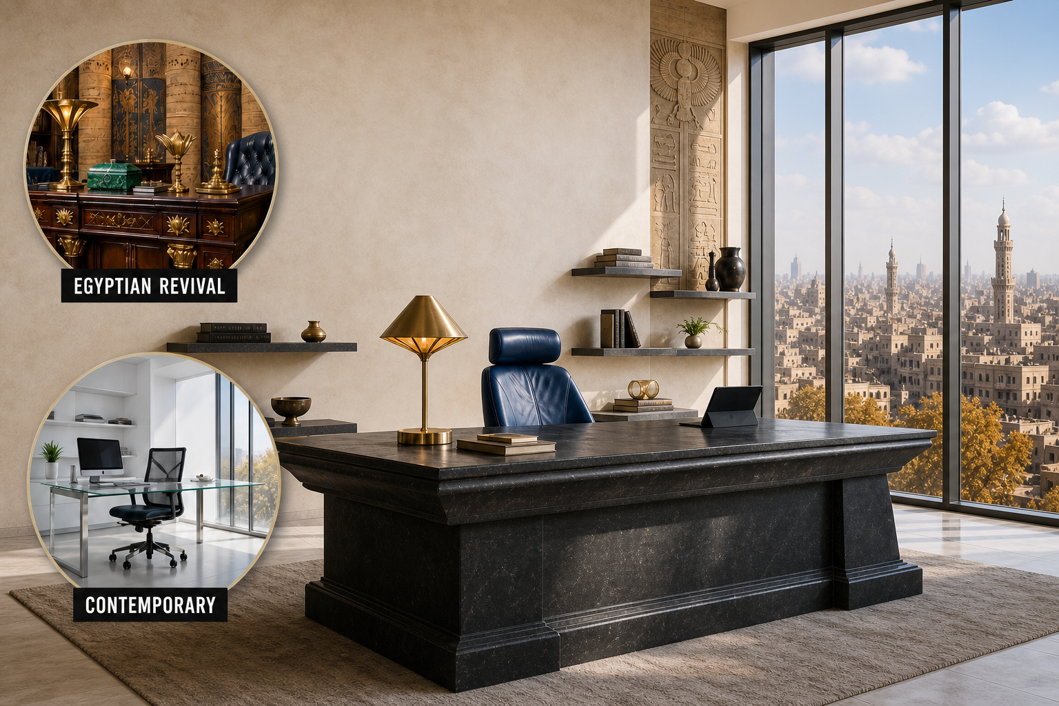 egyptian contemporary home office