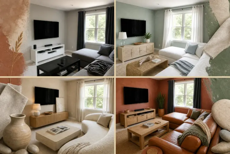 7 Ways To Style Your Media Room With Organic Textures