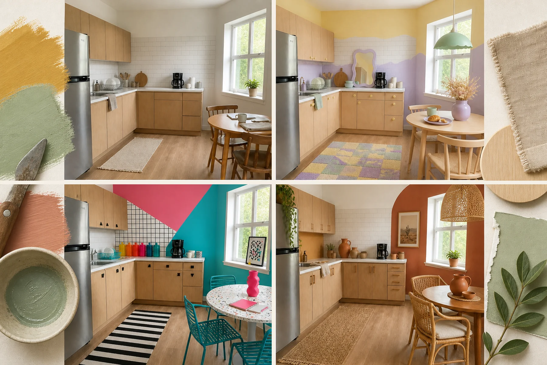 Transform an apartment kitchen with 8 color blocking ideas