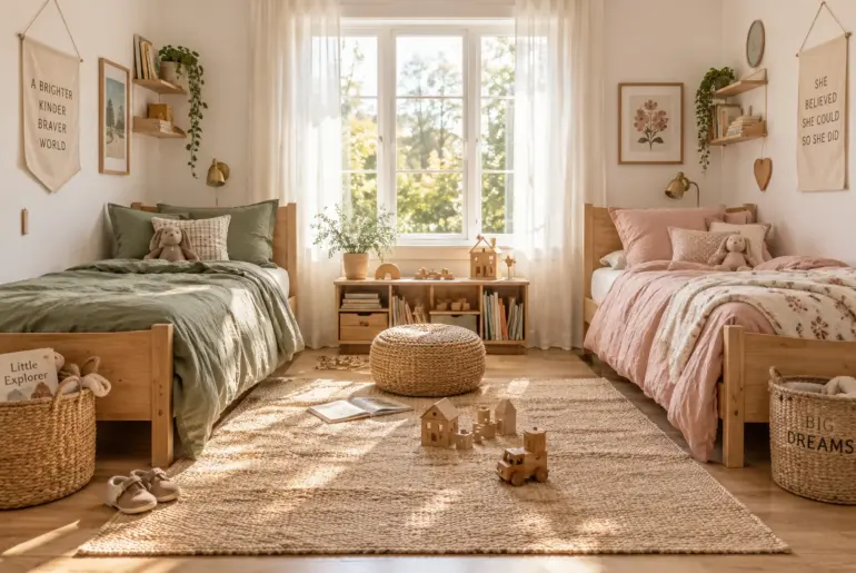 15+ Brilliant Split Boy and Girl Room Ideas