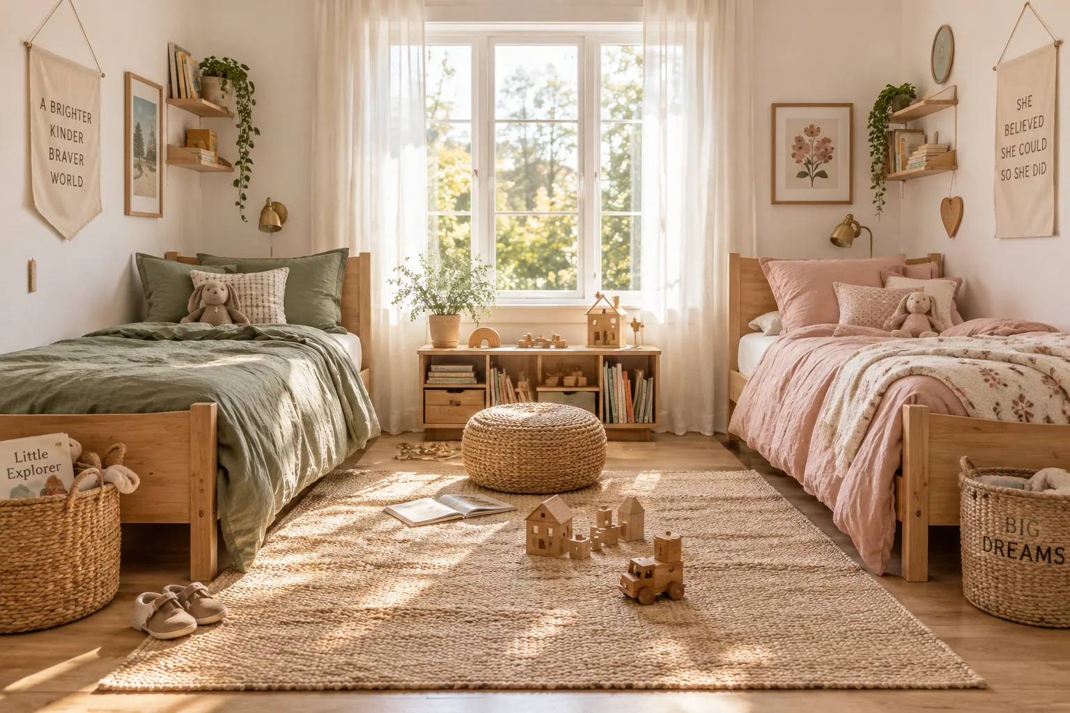 15+ Brilliant Split Boy and Girl Room Ideas