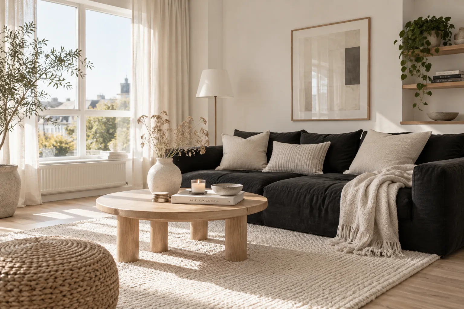 13+ Modern Black Couch Living Room Ideas for Your Home