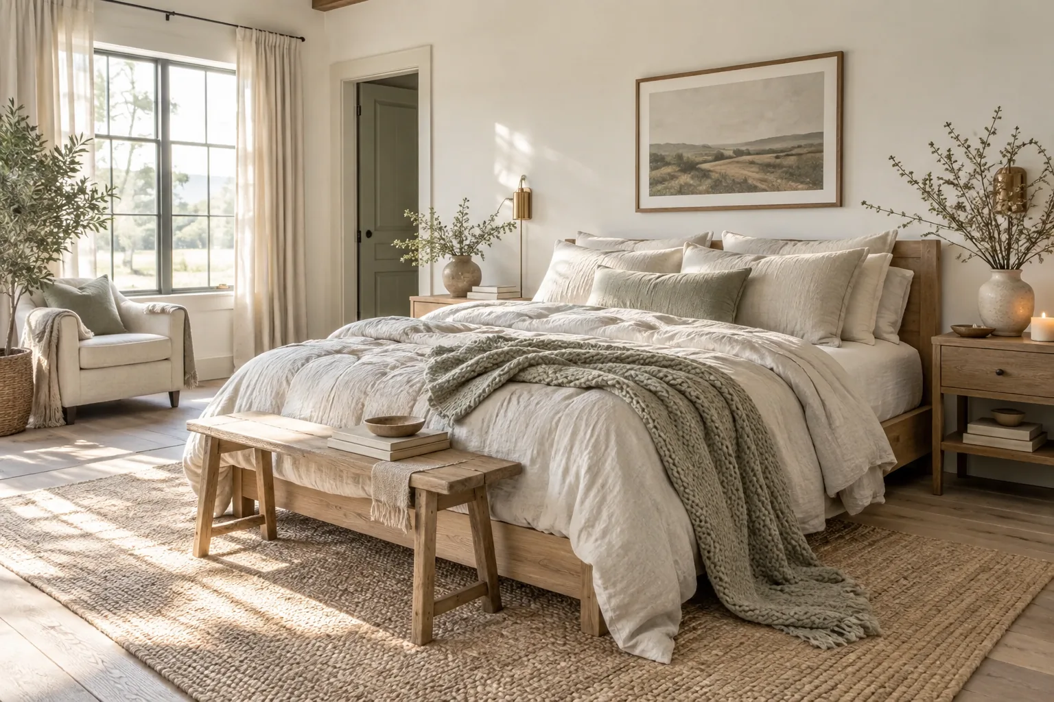 11+ Stunning Romantic Cozy Farmhouse Bedroom Images