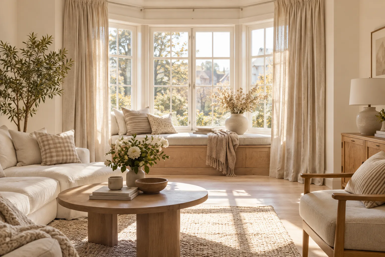 12+ Brilliant Bay Window Curtain Ideas for Your Home