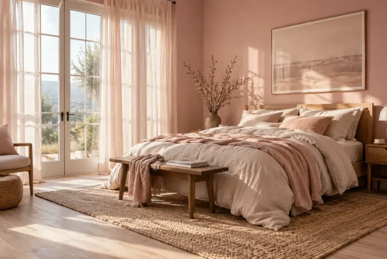 9+ Sophisticated Pink Bedroom Ideas