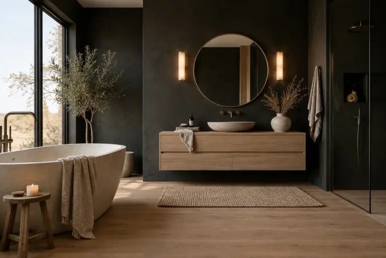 14+ Moody Black Bathroom Ideas for Your Home