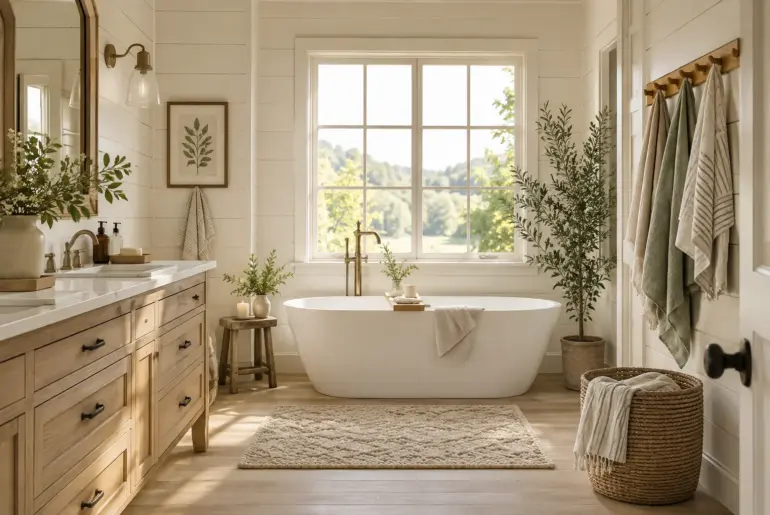 10+ Cozy Farmhouse Bathroom Ideas for Your Home
